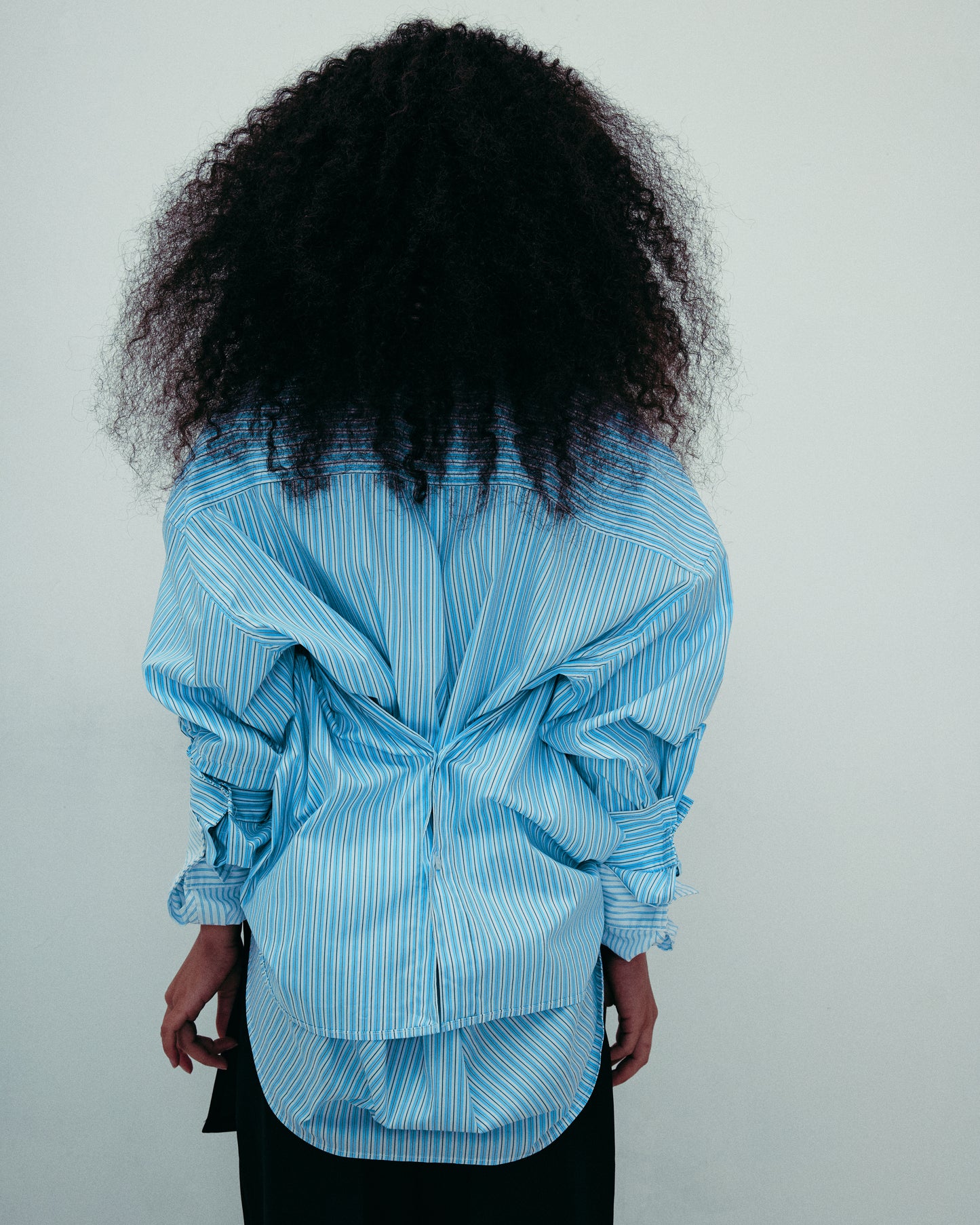 DROP IV DOUBLE LAYERED STRIPED BLOUSE