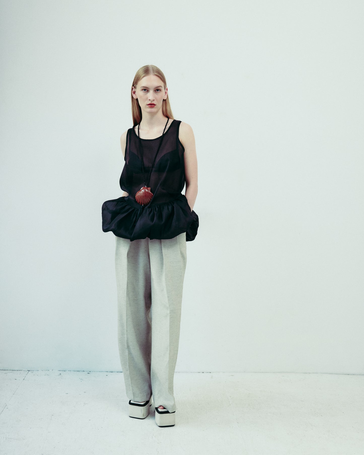 DROP 5 DUAL BELTED LINEN TROUSER