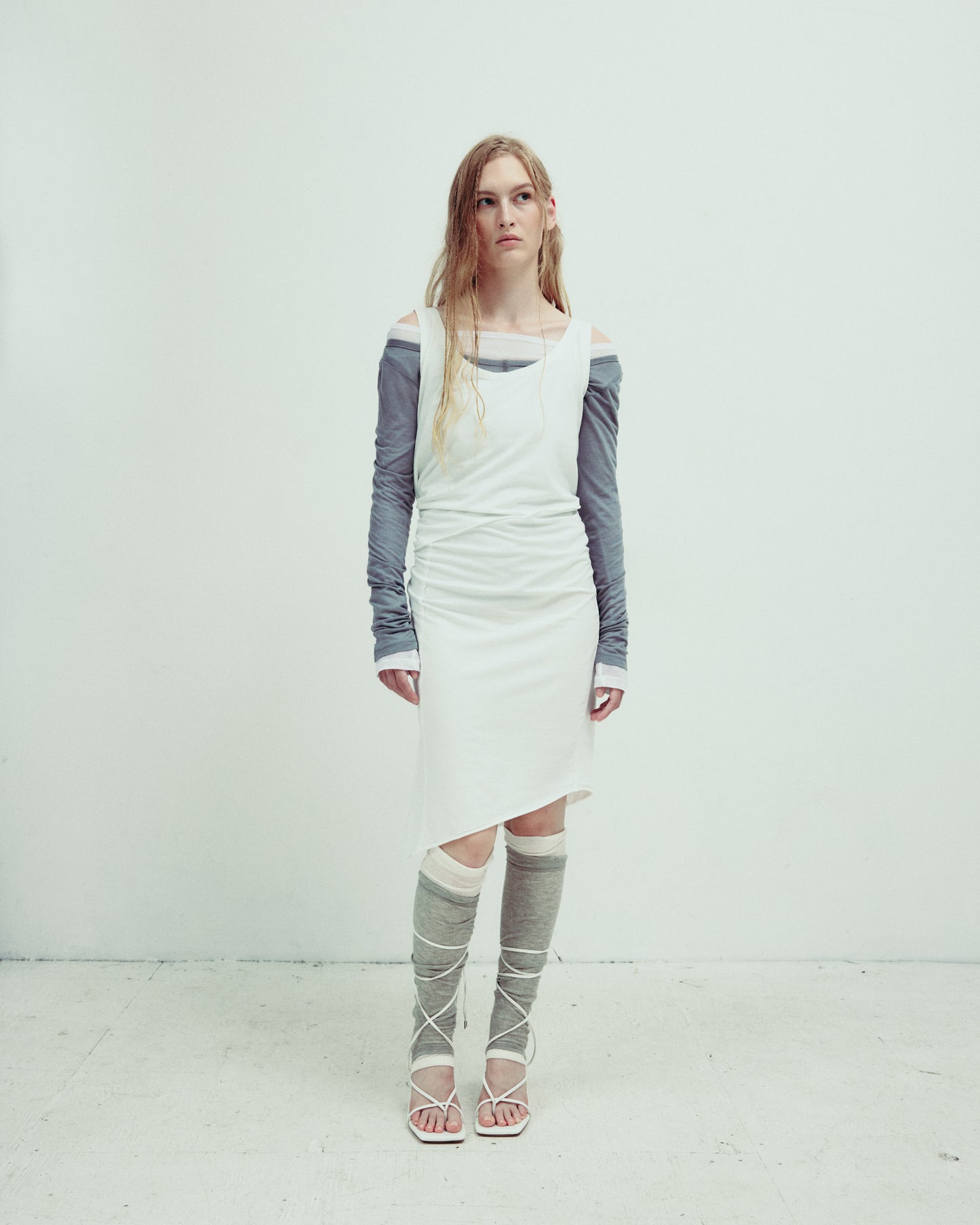 DROP 5 LEG WARMERS WHITE