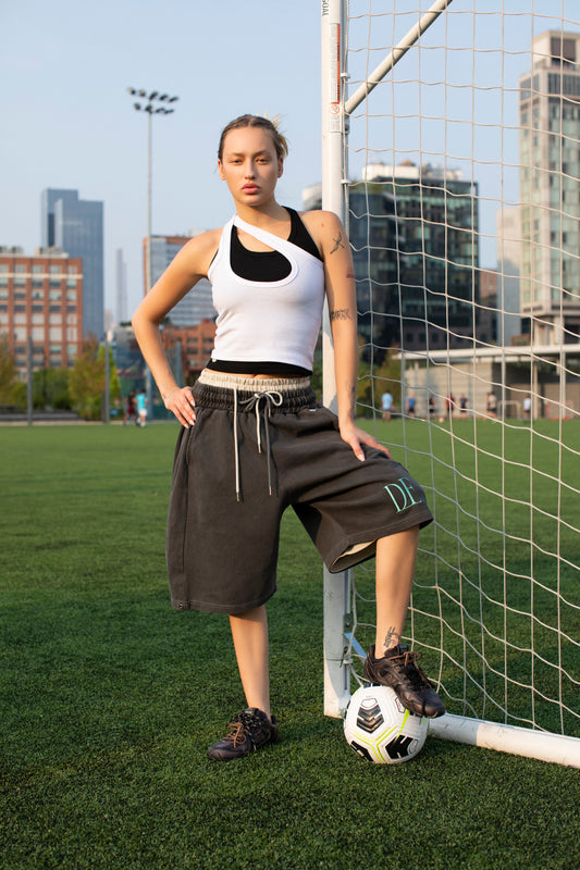 DROP 2 FOLDABLE SWEAT SHORTS CHARCOAL