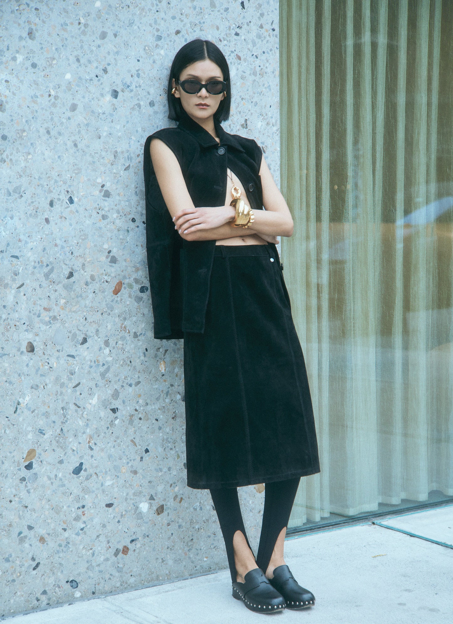 DROP 3 SUEDE SKIRT