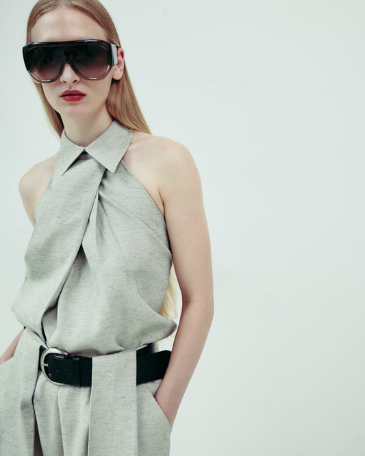 DROP 5 WRAP TIE HALTER TOP