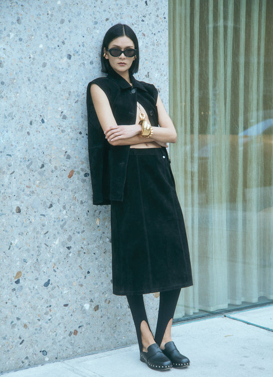 DROP 3 SUEDE SKIRT