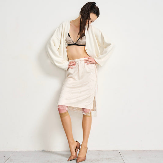 DROP 1 BEADED MIDI SKIRT